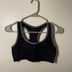 Zella Black Sports Bra Size Medium Ribbed
